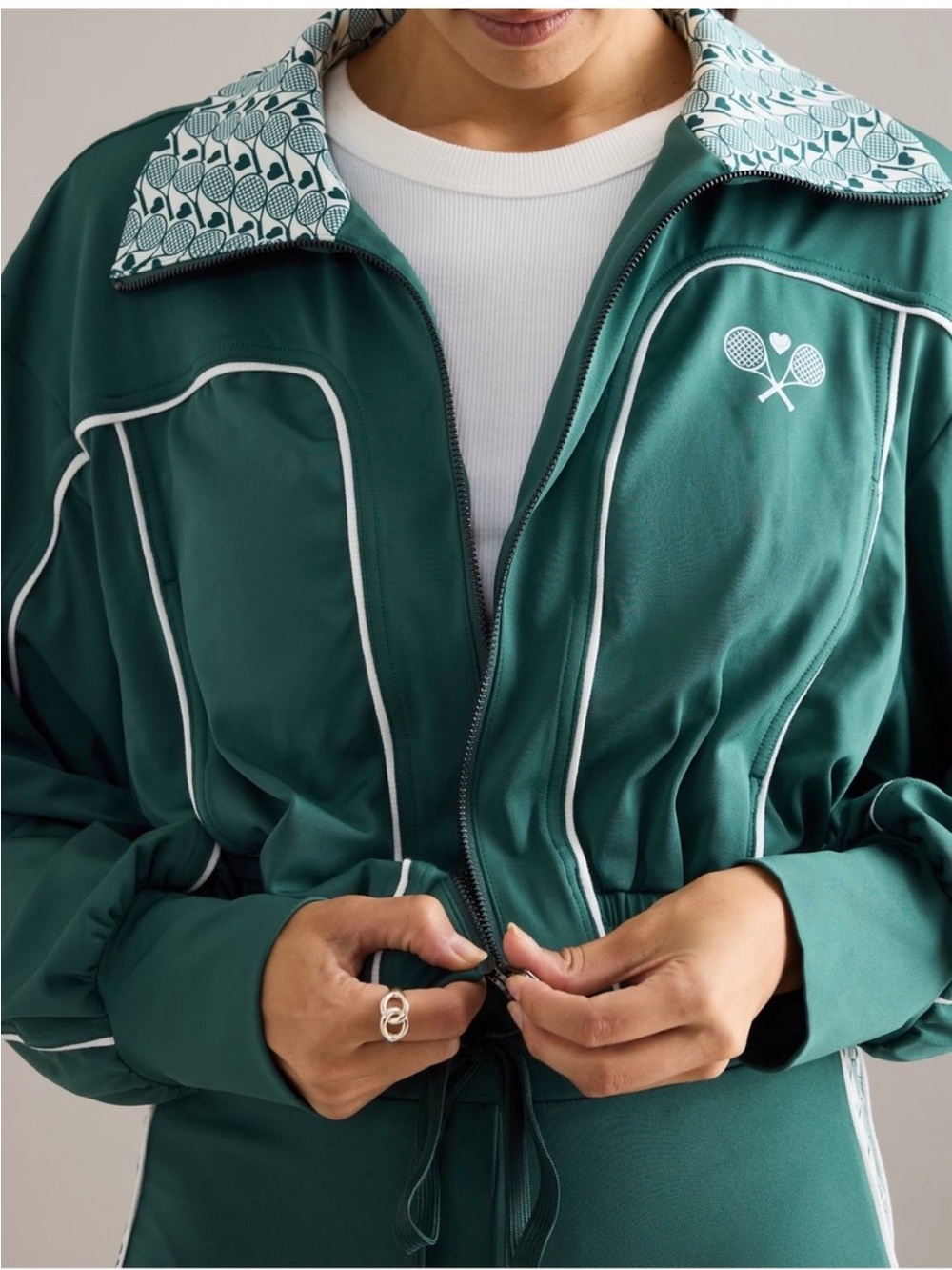Women's Daily Practice Anthropologie Small NWOT Cropped Tennis Athletic Jacket